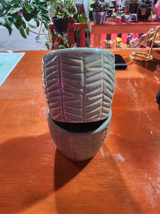Aqua Ceramic Pot 2.5"